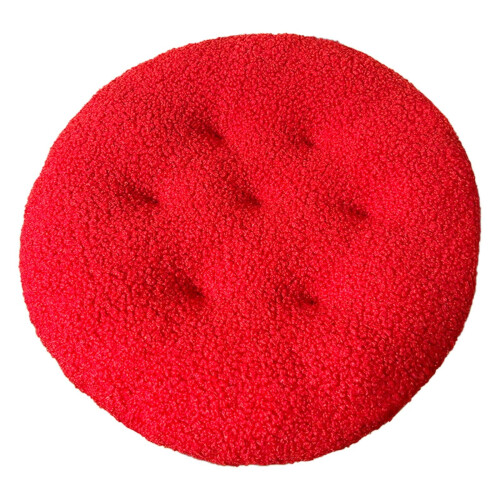 Rond zitkussen van fluweel, 40x40 cm, rood 1