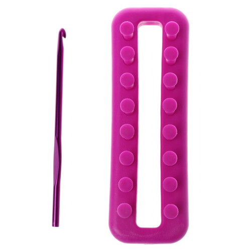 Σετ πλεξίματος με ορθογώνιο κασκόλ και βελόνα 1