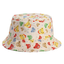 (M, Colorful bear head) Stylish Bear Pattern Toddler Fisherman Hat Breathable Cotton Cap Sun Protections Suitable for Camping Hiking & Fishing  M