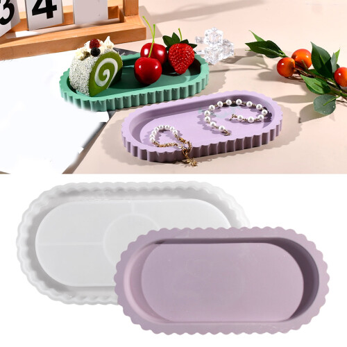 Stor oval silikonform med hartsform 18,8x10 cm 1