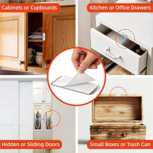 No Drill Magnetic Cabinet Door Catch, Adhesive Drawer Door Cabinet Magnets to Stay Closed, Cabinets Latches for Kitchen