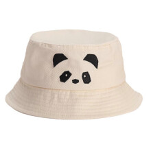 (M, panda) Stylish Bear Pattern Toddler Fisherman Hat Breathable Cotton Cap Sun Protections Suitable for Camping Hiking & Fishing  M