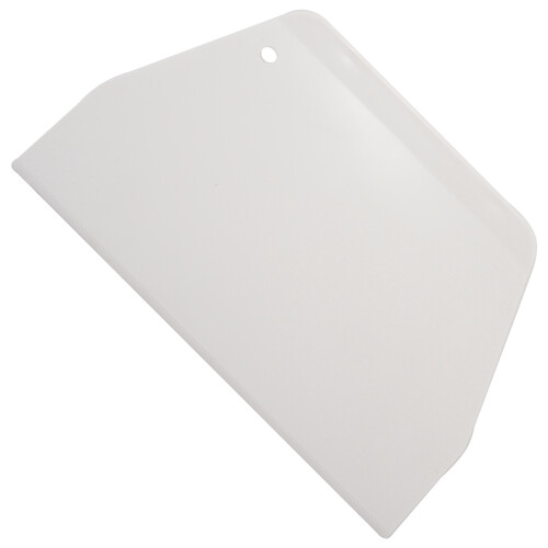 5pcs 19 cm x 12.5cm Flat White Plastic Cake Decorator Dough Pastry Scraper Tool 2