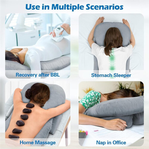 Prone Positioning Pillow for Eye Surgery Recovery, Adjustable Face Down Support Cushion with Breathable Design 1
