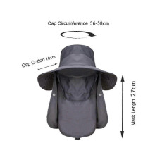 (Blue) w New Sun Protection Fishing Hat Summer Breathable Mesh Camping Hiking Caps Anti-UV Sun Hat Mountaineering Caps Men's Hat