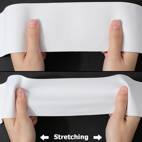 7,5 cm vitt elastiskt band, 6 m rulle 2