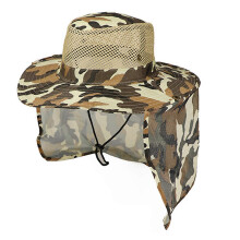 (THY) Wide Brims Camouflage Fisherman Caps Sun Protective Fishing Hat for Women Men Unisex Outdoor Camping Breathable Floppy Hat  THY