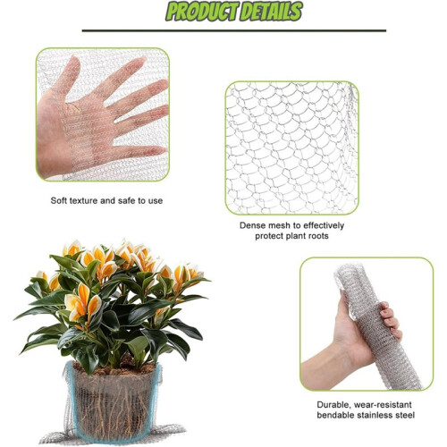 30Pcs Stainless Steel Gopher Proof Root Guard Baskets, Mix Size Mesh Baskets for Plant Tree Root Protection 2