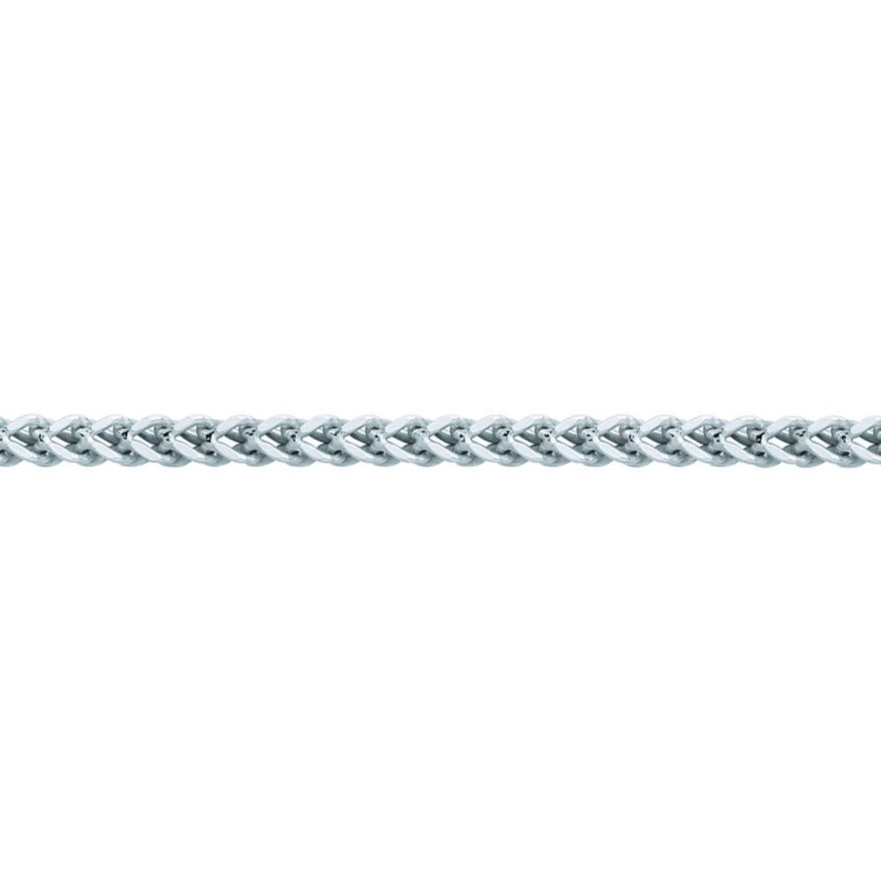 Jewelco London Sterling Franco 3D Curb Necklace 4Mm 26" - Gvch39 Silver