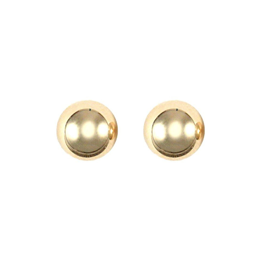 Jewelco London 9Ct Yellow Gold Ball Bead Stud Earrings, 6Mm - Jes080 Gold,Yellow