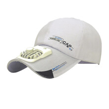 Outdoor Cooling Fan Hat Baseball Cap Sun Hat Outdoor Camping Light khaki