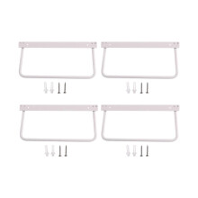(White pack of four) Space Efficient Boot Organizer Foldable Aluminum Storage with Non Slip Base Camping Shoe Shelf for Travel Trailers  White