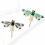 Schöne Libellen-Pins, Metallbrosche, lustiger Schmuck,-Lila 2