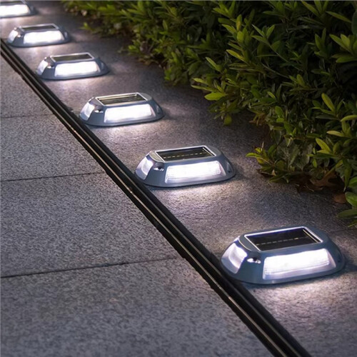 Solar Deck Light with  Light Sensor, Aluminium LED RGB Path Lights for Garden, Yard,Stairs 2