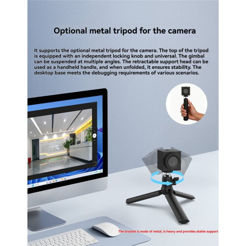 Webcam USB Industrielle 5 MP, Angle de Champ de 105, Résolution 2592 X 1944, UVC, Plug And  pour Raspberry Pi / Jetson / RDK / PC A 2