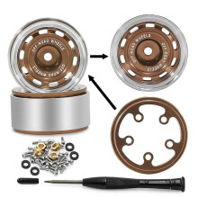 Roues à Déport Négatif de 0,7 Pouce pour Voiture RC SCX30 Ascent-32 1/30 - Accessoires de Mise à Niveau - Bronze