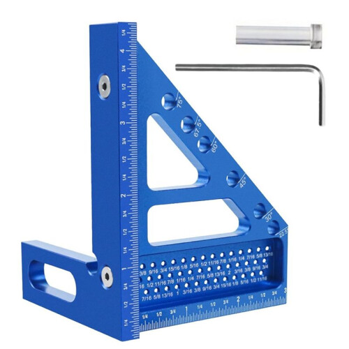 Versatile Aluminum Woodworking Square 90 Degree Protractor Simple Operate for Accurate Angles Measurements 1