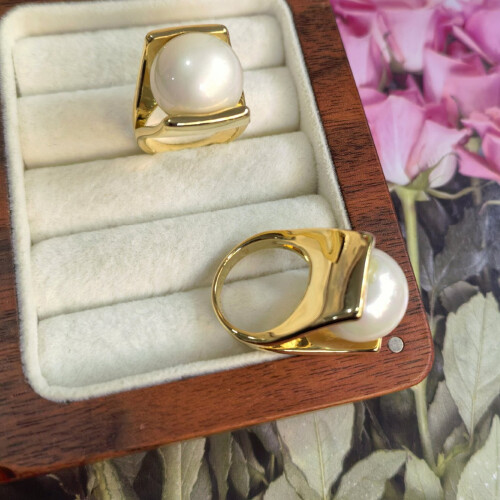 Übertriebene Stile, Y-Ringe mit Perlenakzent,-Goldene Nr. 8 1