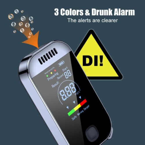 Electronic Breathalyzer - High Sensitivity, Professional Alcohol Tester with Digital LCD Display 2