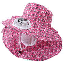 Outdoor-Lüfterkappe, solarbetriebene Lüftermütze für-Rosenrot