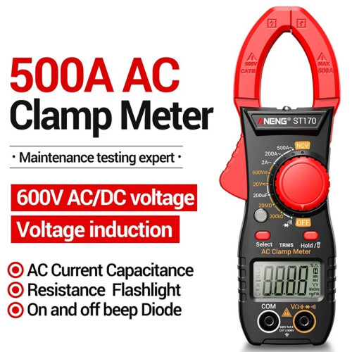 ANENG ST170 Professional Clamp Meter for Car Repair, AC/ Voltage, Capacitance Tester 1