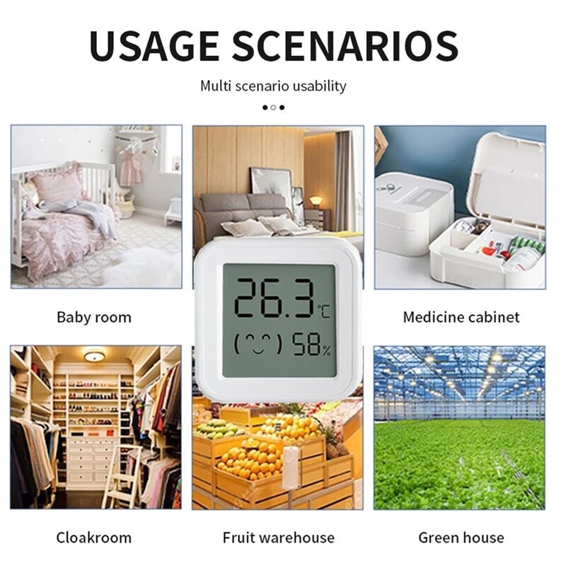 Zigbee 3.0 Temperature Humidity Sensor with LCD Display for Home ...