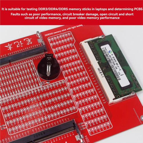 DDR3/4/5 Speichertester Universeller RAM-Modulanalysator Fehlerbehebungstool für Laptops, Desktop-Computer und Server 2