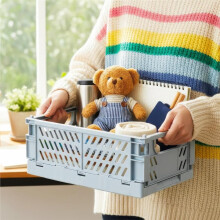 Conjunto de 6 Caixas Organizadoras Dobráveis e Empilháveis para Mesa, Ideais para Cozinhas, Banheiros e Quartos.