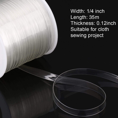 Klar TPU elastisk rem 38 yards  0,25 tommer 1