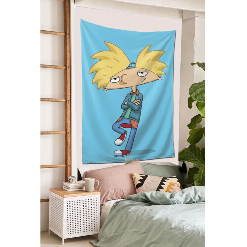 Tapeçaria Hey Arnold 60x40 polegadas, poliéster, para pendurar na parede. 2