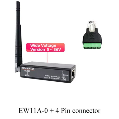 EW11 EW11A  RS485 Serial Server to WIFI Modbus Serial RJ45 Converter with Embedded Web Server DC9-36V 1