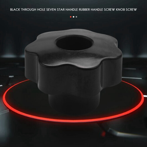 5X M10 10mm Dia Thread Black Plastic Star  Clamping Knob Grip 2