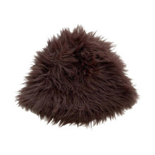 (brown) Winter Keep Warm Plush Bucket Hat Ladies Windproof Commute Camping Skiing Fisherman Cap Shopping Hat for Girlfriend  light blue