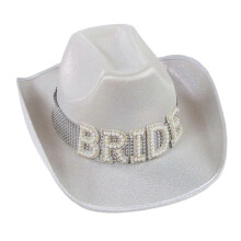 (White) Multipurpose Shimmering Cowboy Hat Multipurpose Head Cap Household Supplies for Outdoor Traveling Hiking Camping House  White