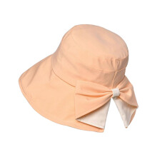 (orange) Delicate Bucket Hat with Big Bowknot Women Fisherman Hat Wind-Protection Solid Color for Outdoor Sports  orange
