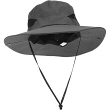 Outdoor Wide Brim Fishing Hat for Men Women Lightweight Breathable Sun Protection Cap for Hiking Camping Gardening Beach Portable Design Dark Grey