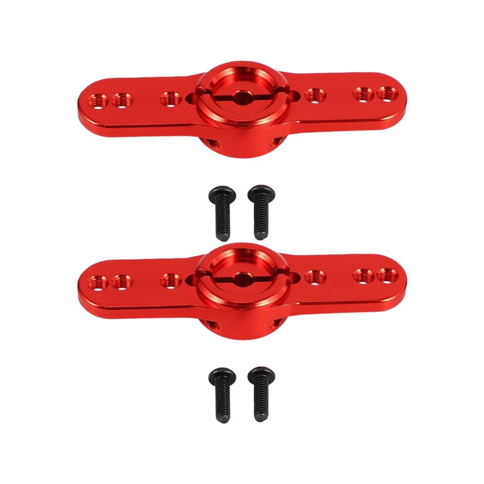 2X Metal 15T Servo Horn 15 Tooth Steering Servo Arm For 1/5 Rc Climbing Car Gasoline / Electricity Red 6032926571863