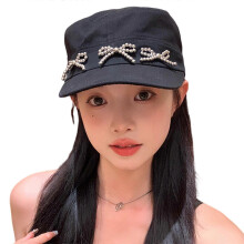 Delicate Baseball Hat Hat for Girls Women Metallic Bow Casual Hat for Sports Gym Mountain Camping Hat Outdoor Activity  Black