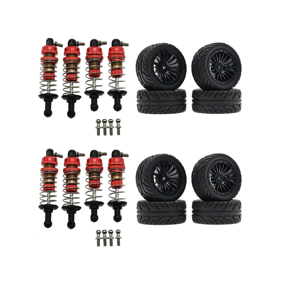 4X Metal And Rubber Tire Set For Sg1603 Sg1604 Sg1605 Udirc Ud1601 Ud1602 Ud1603 1/16 Rc Car Parts, Black 4711037286829