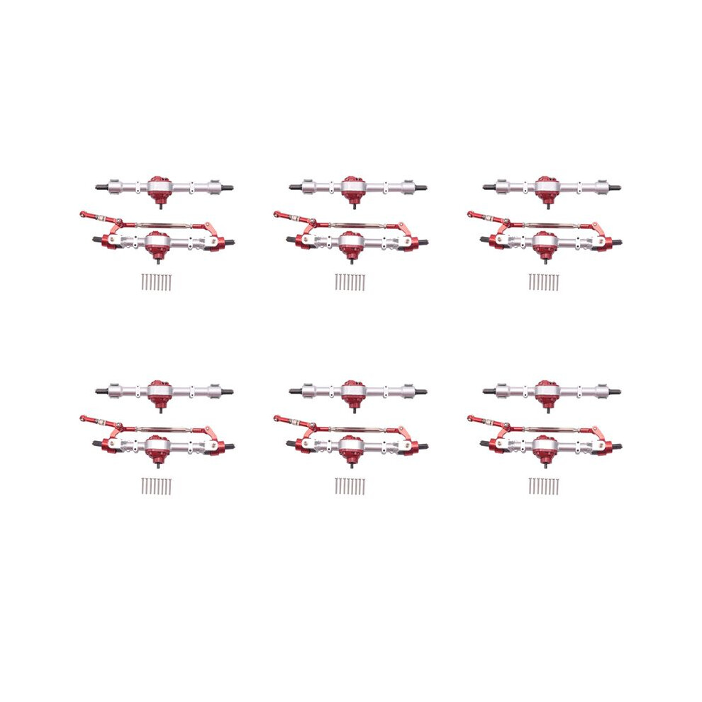 6X Rc Car Front & Rear Complete Axle For Mn D90 D91 D96 D99s Mn90 Mn96 Mn99 Mn99s 1/12 Rc Car Upgrade Parts, Silver 6033600691181