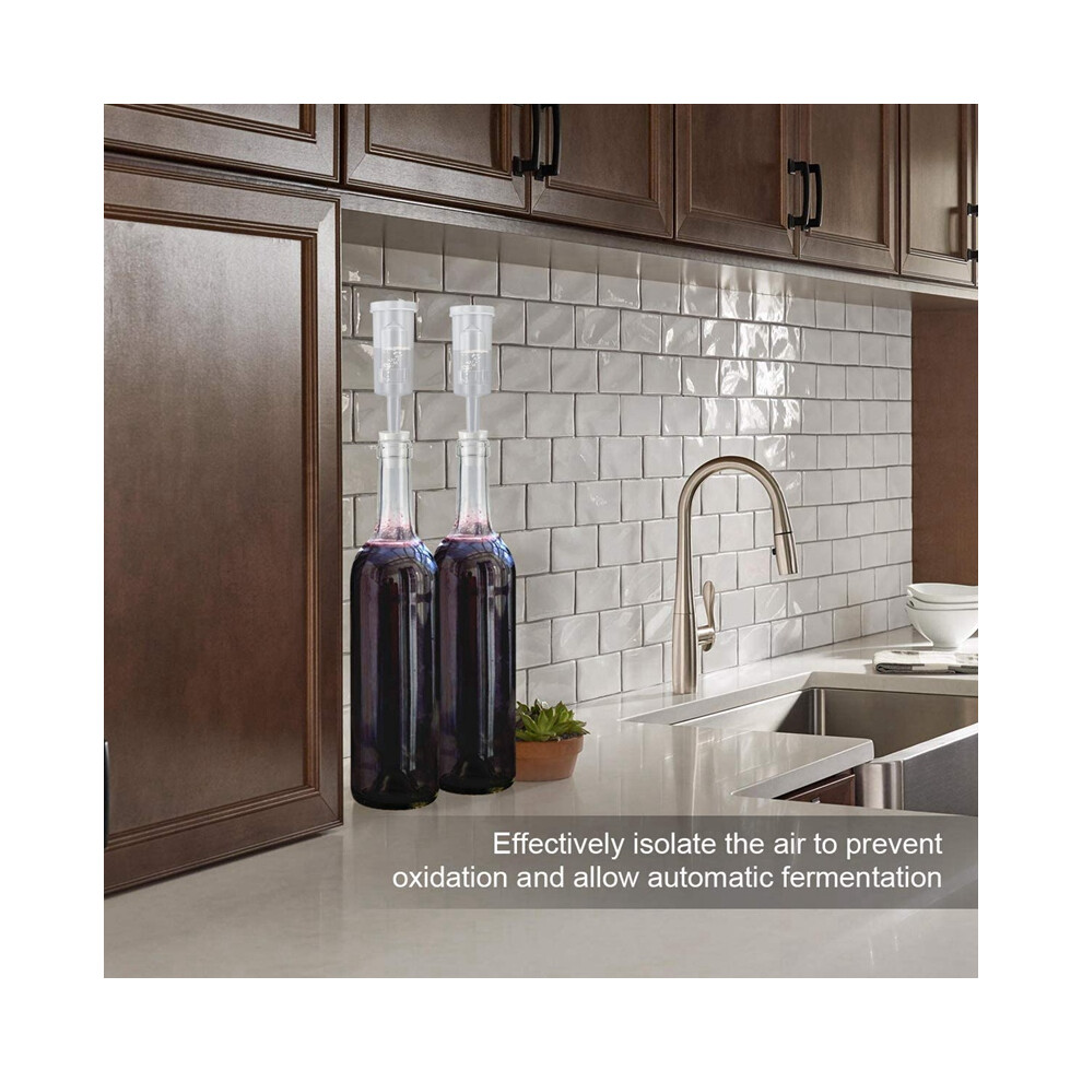 Fermentation Lids Airlock Kit With 6Stopper,Air Locks Fermentation Airlock Beer Wine Kombucha Brewing Kit Airlock Bubble 6031394985158