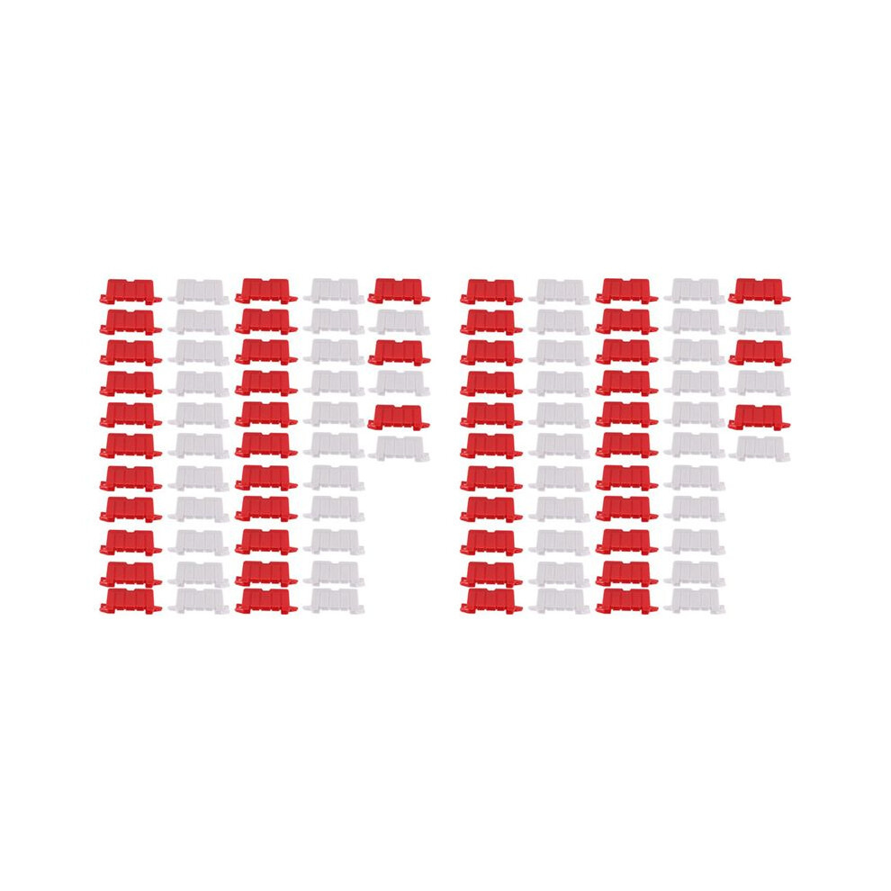 100Pcs Rc Car Drift Racing Track Road Barrier Traffic Fence For 1/16 1/18 1/28 Rc Truck Hsp Hpi Diy Parts Red/White 6032031596485