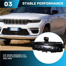 LED Front Fog Lights Driving Lamp Assembly for Grand Cherokee 2022-2024 Right 68465140AC 68465140A
