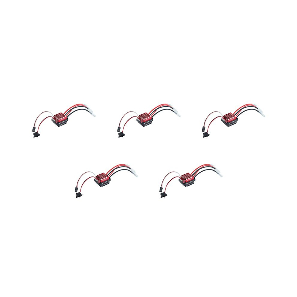 5X 1060 60A Waterproof Brushed Esc Speed Controller Forward Brake And Reverse Brake For 1/10 Rc Crawler Axial Scx10 Trx4 6031910662235