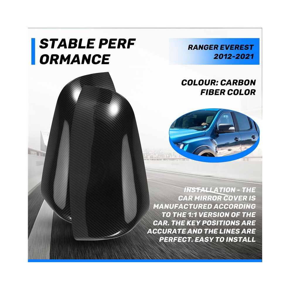 Carbon Fiber Rear View Mirror Housing Cover Cap -Side Door Mirror Cover For Ranger / Everest 2012-2021 4713492566577
