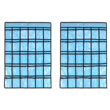 2X Pocket Chart for Calculator Holder, 30 Pocket Charts for Classroom 33.5 x 24.5 Inch Hanging Cell Phone Organizer