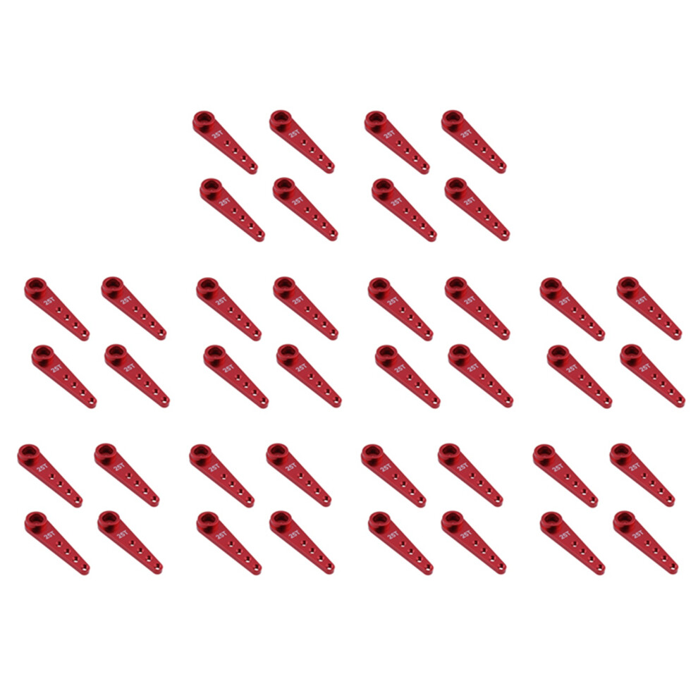 40Pcs 37Mm 25T Metal Extension Steering Servo Arm Horn For Rc Car Crawler Parts, Red 6031501871008
