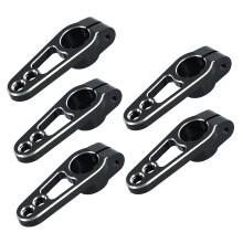 5PCS Aluminum Alloy 25T 31mm Steering Servo Arm Horn for RC Car Crawler Parts,Black