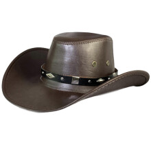 (Dark coffee) Handmade Cowboy Hat Wide Brim Gentleman Cowboy Hat for Women Men Dress-up Party Unisex Cowgirl Hat for Camping  Camel