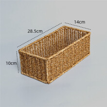 Korbset Aus Weidengeflecht mit Anti-Weinreben-Beschichtung für Spülkasten und Waschtisch mit Integrierten Griffen, 25 X 11 X 8,5 cm
